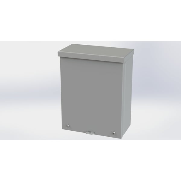 Screws Electrical Enclosures, 10 in H, 4 in D, 8 in W, NEMA 3R, Galvanized Steel